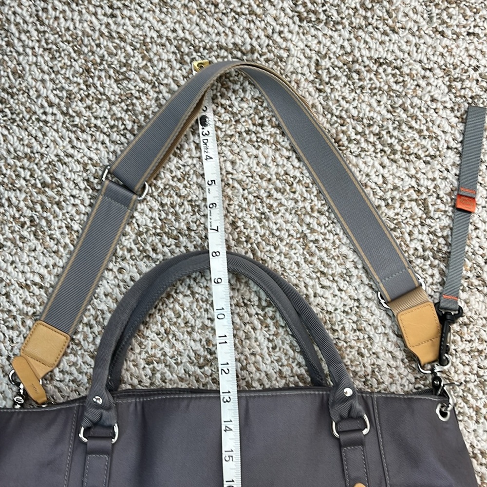 PACAPOD MIRANO DIAPER BAG LARGE GRAY COATED CANVAS CROSSBODY - Picture 16 of 17